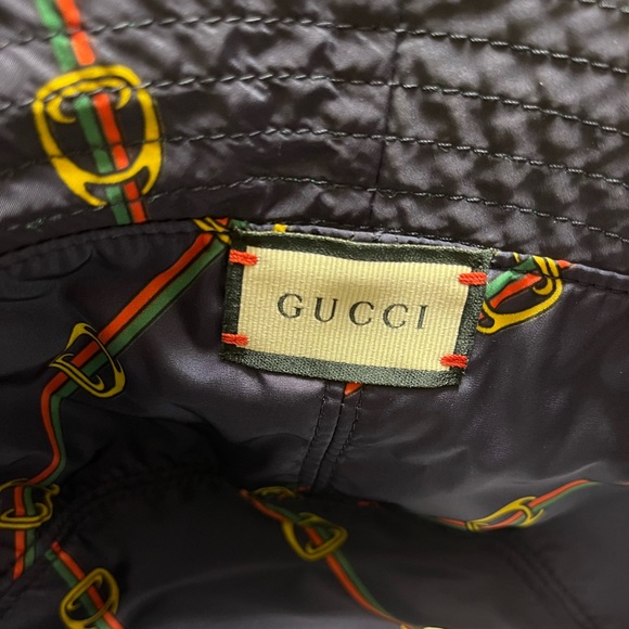 New Gucci Floral Horsebit Logo Colors Bucket Hat Double Sided Size L - Picture 10 of 11